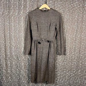 Gay Gibson Long Sleeve High‎ Neck Bowtie Dress